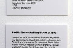 The Pacific Electric Railway Strike of 1903, introductory text to installation, 2018