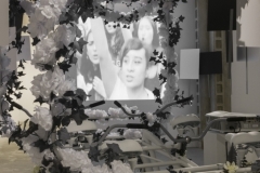 The Pacific Electric Railway Strike of 1903, (detail of video and remade turn of the century float), 2018